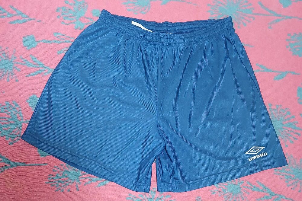 Vintage umbro mens large nylon shorts blue draw string Activewear athletic